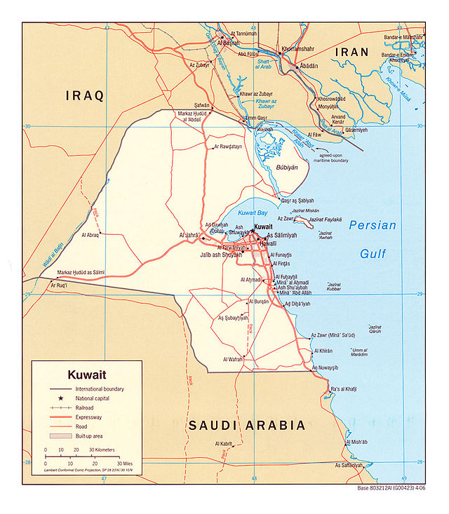 خريطة شوارع الكويت بالتفصيل