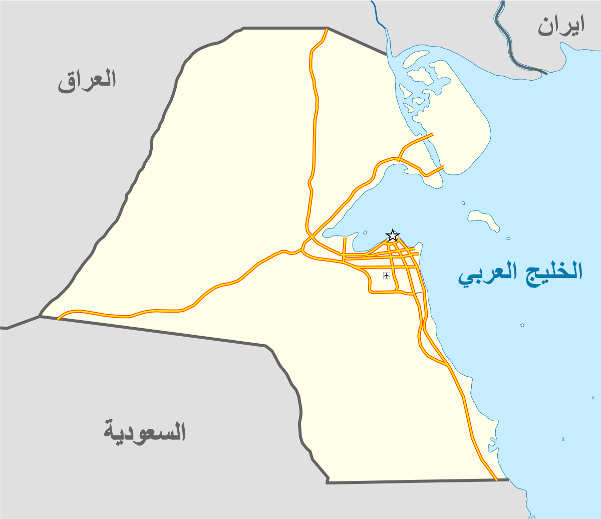 صور خريطة الكويت png