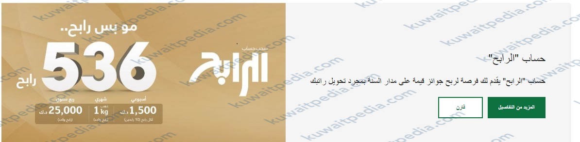 الحساب الرابح من بنك التمويل الكويتي