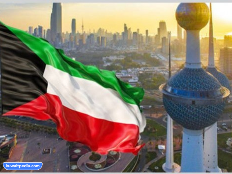 أجمل خلفيات أبراج الكويت مع العلم