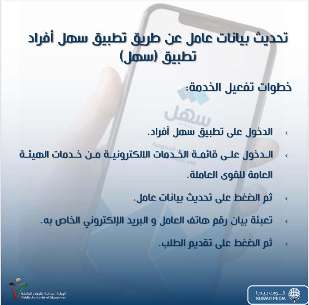 طريقة تحديث بيانات العامل الهيئة العامة للقوى العاملة