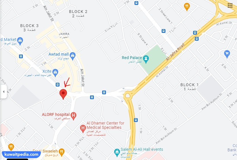 موقع سوق زمزم الجهراء على الخريطة