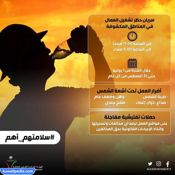 قرار حظر تشغيل العمالة في المناطق المكشوفة